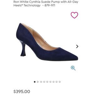 Ron White Cynthia Suede Pump with All-Day Heels Technology GUC READ EU 41 US 10